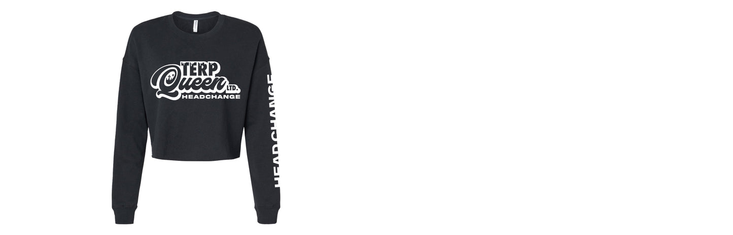 TERP QUEEN LTD | Crop Crew Neck-Black |By HeadChange