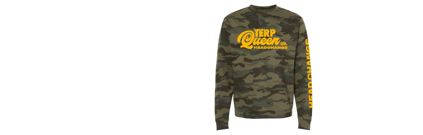 Terp Queen LTD Camo Crewneck (LS) | By HeadChange