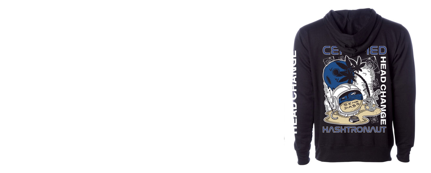 Certified Hashtronaut | Black Pullover Hoodie | By HeadChange