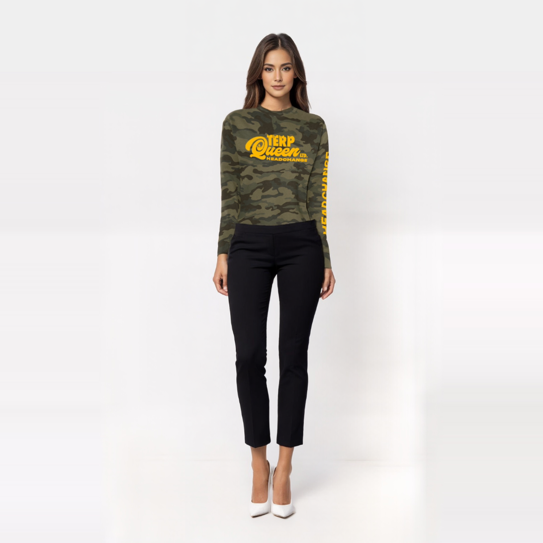 Terp Queen LTD Camo Crewneck (LS) | By HeadChange